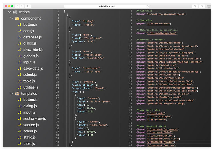 McKeil Marine - Code Structure